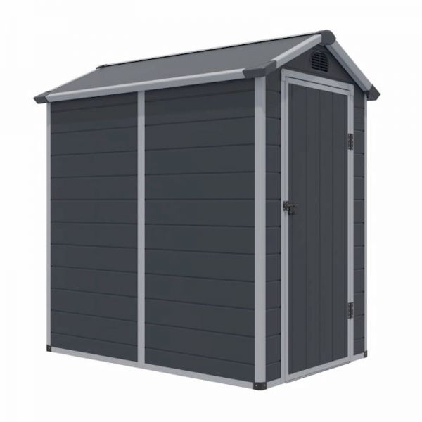 Rowlinson Airevale 4x6 Apex Plastic Shed - Dark Grey