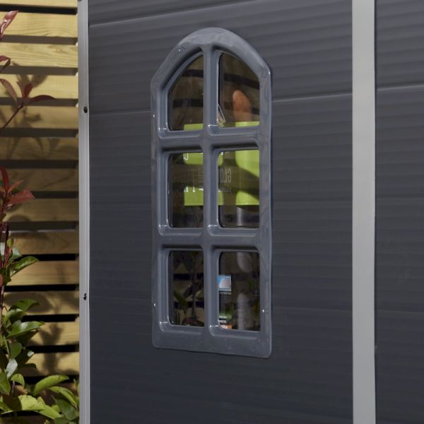 Rowlinson Airevale 4x6 Apex Plastic Shed - Dark Grey