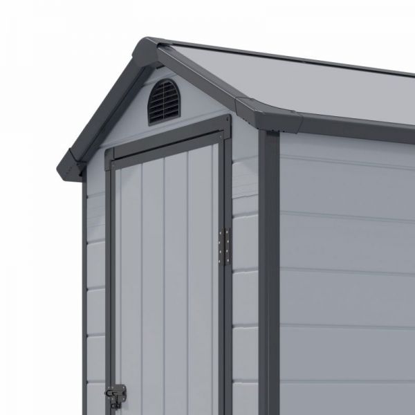 Rowlinson Airevale 4x6 Apex Plastic Shed - Light Grey