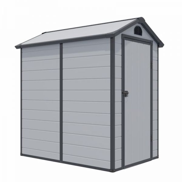 Rowlinson Airevale 4x6 Apex Plastic Shed - Light Grey