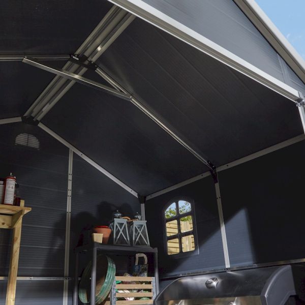 Rowlinson Airevale 8x6 Apex Plastic Shed - Dark Grey