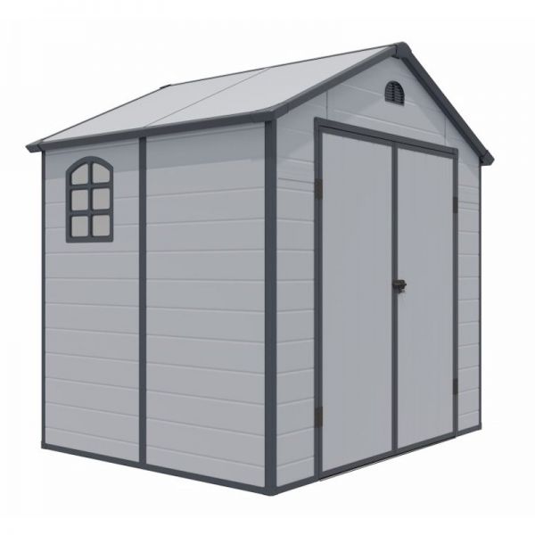 Rowlinson Airevale 8x6 Apex Plastic Shed - Light Grey