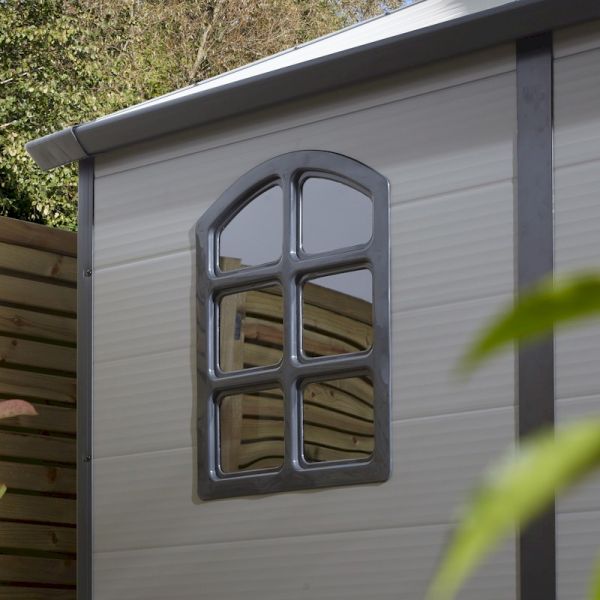 Rowlinson Airevale 8x6 Apex Plastic Shed - Light Grey