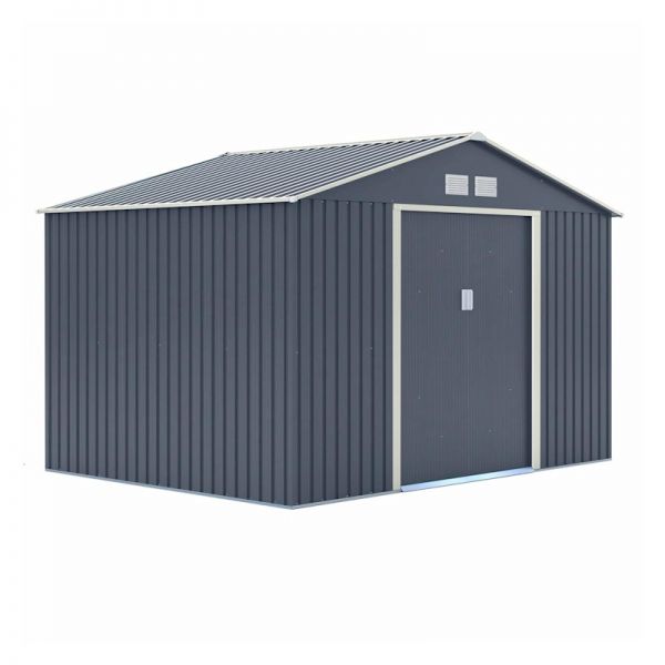 Rowlinson Trentvale 10x8 Metal Apex Shed - Dark Grey