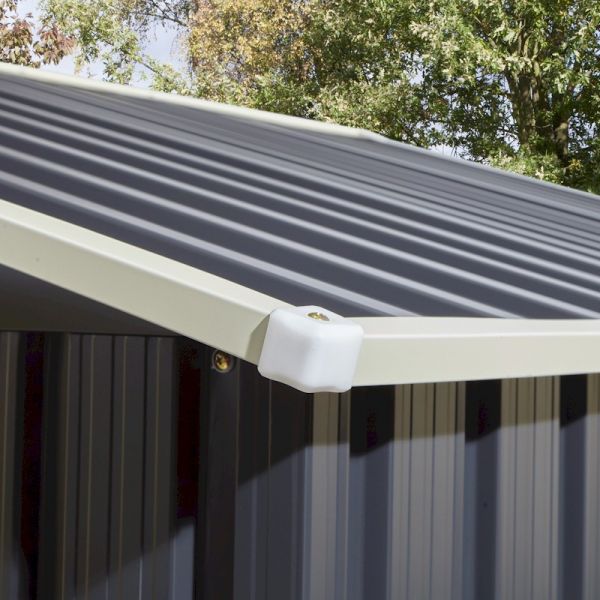 Rowlinson Trentvale 10x8 Metal Apex Shed - Dark Grey