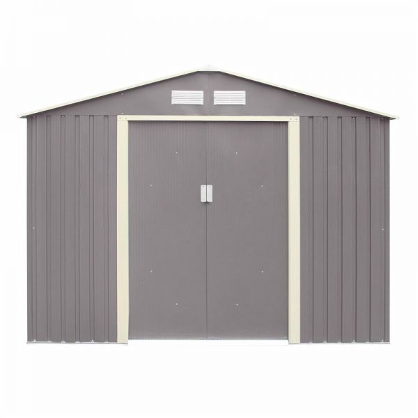 Rowlinson Trentvale 10x8 Metal Apex Shed - Light Grey