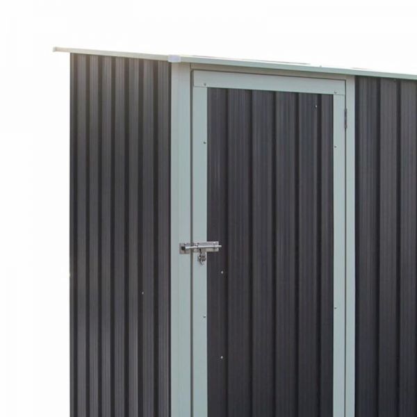 Rowlinson Trentvale 5x3 Metal Pent Shed - Dark Grey