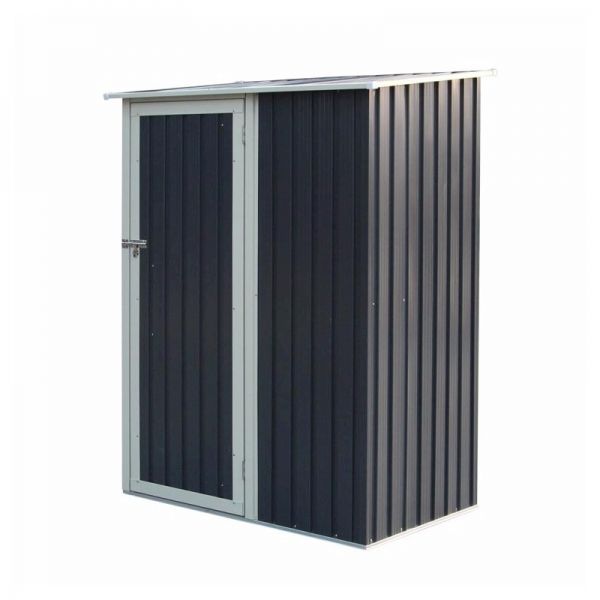 Rowlinson Trentvale 5x3 Metal Pent Shed - Dark Grey