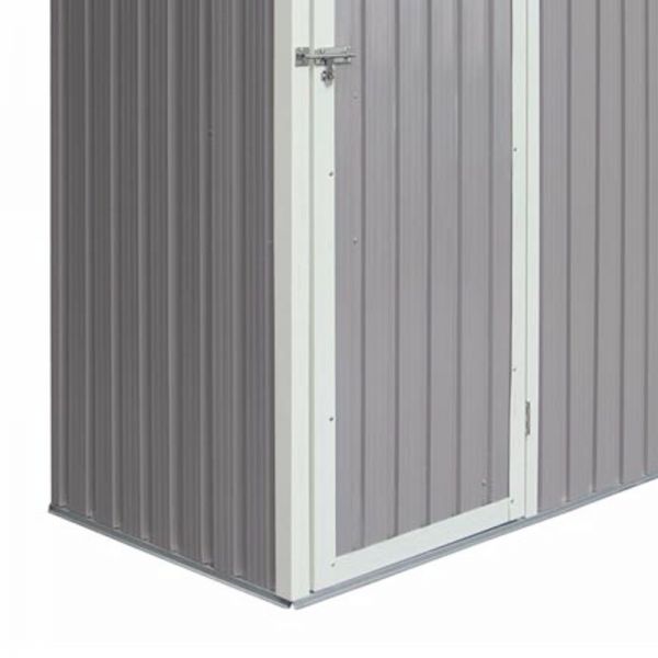 Rowlinson Trentvale 5x3 Metal Pent Shed - Light Grey