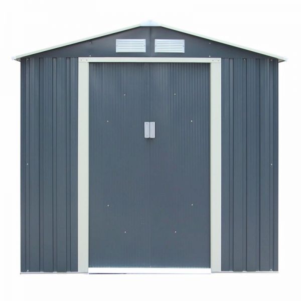 Rowlinson Trentvale 6x4 Metal Apex Shed - Dark Grey