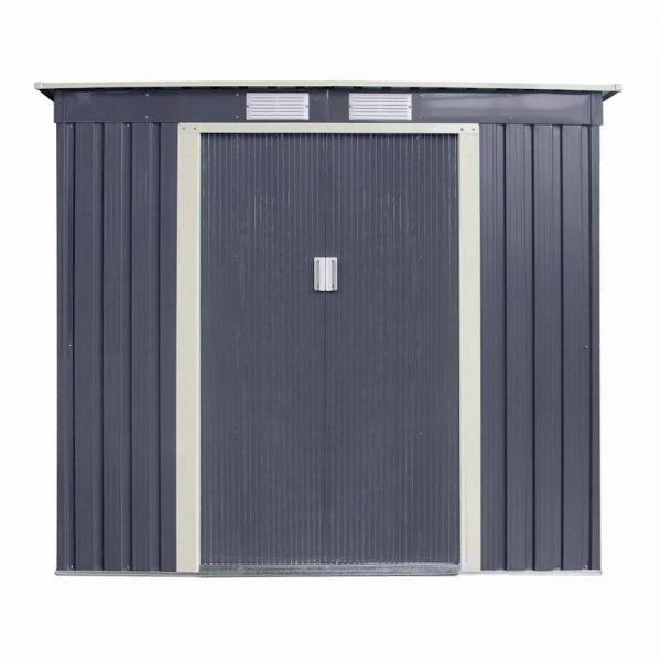 Rowlinson Trentvale 6x4 Metal Pent Shed - Dark Grey