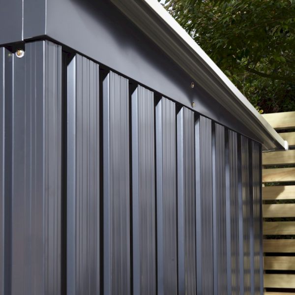 Rowlinson Trentvale 6x4 Metal Pent Shed - Dark Grey