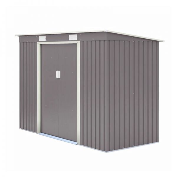 Rowlinson Trentvale 6x4 Metal Pent Shed - Light Grey