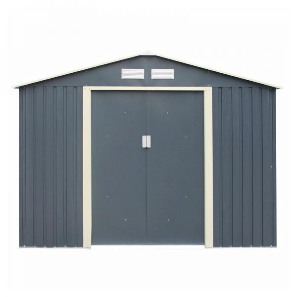 Rowlinson Trentvale 8x6 Metal Apex Shed - Dark Grey