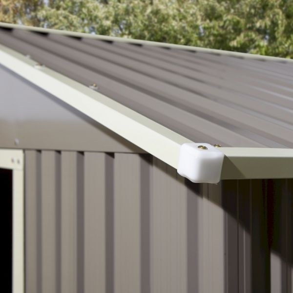 Rowlinson Trentvale 8x6 Metal Apex Shed - Light Grey