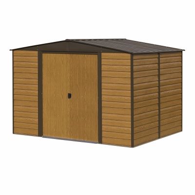 rowlinson woodvale metal apex shed 10x12 - one garden