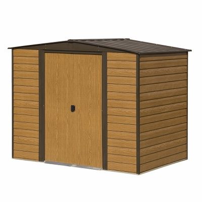 rowlinson woodvale metal apex shed 8x6 - one garden