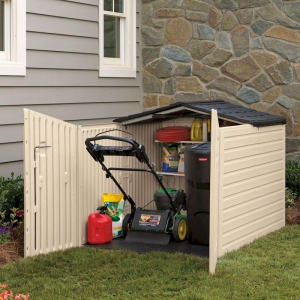 Rubbermaid 5x6 Sliding Roof Plastic Shed One Garden