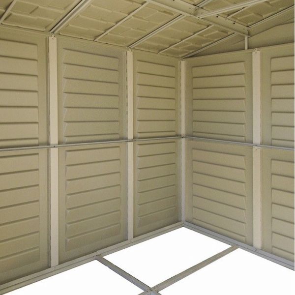 Saffron Vinyl Apex 8x8 Plastic Shed