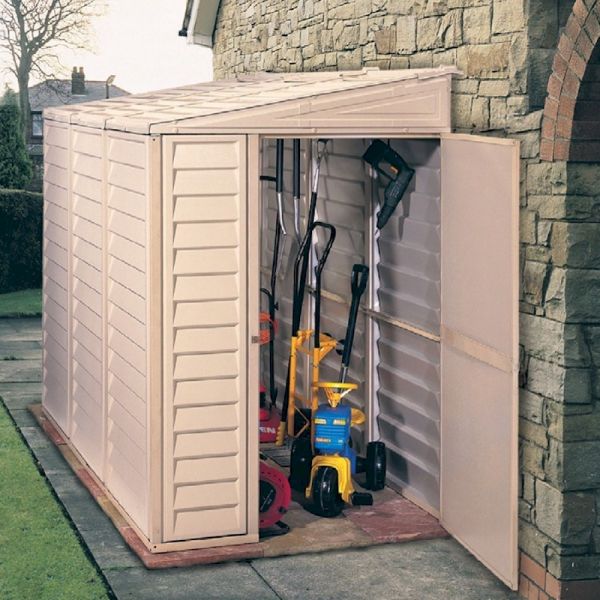 Saffron Vinyl Lean-To 4x8 Plastic Shed