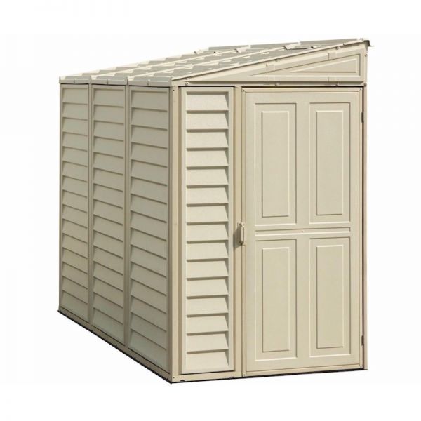 Saffron Vinyl Lean-To 4x8 Plastic Shed - One Garden