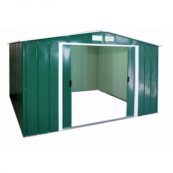 Sapphire Apex 10x10 Green Metal shed