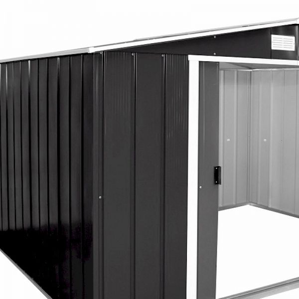 Sapphire Apex 10x8 Anthracite Metal shed - One Garden