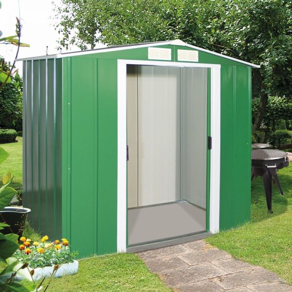 Sapphire Apex 6x4 Green Metal shed