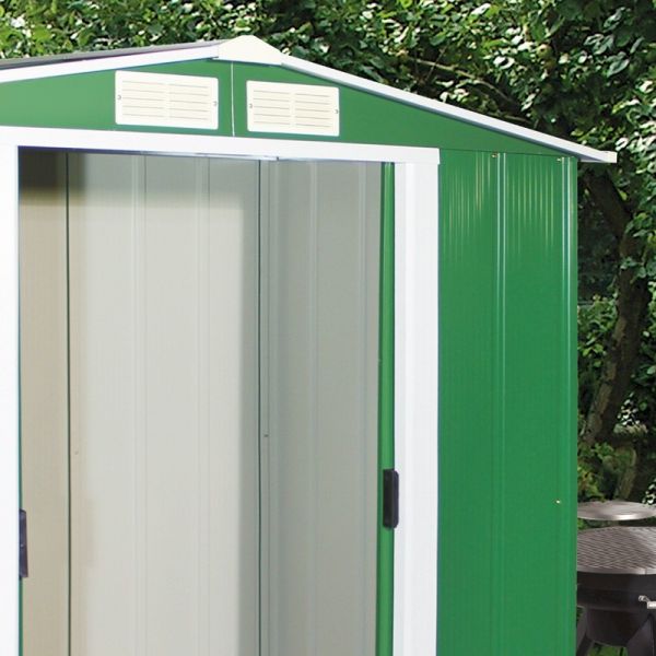 Sapphire Apex 6x4 Green Metal shed