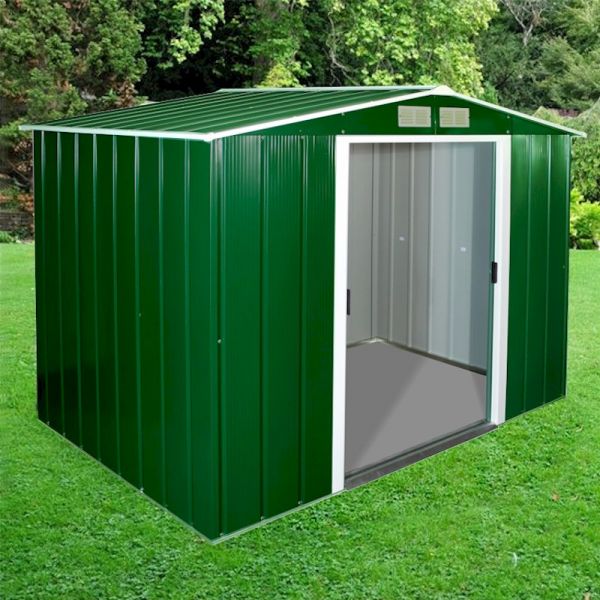 Sapphire Apex 8x6 Green Metal shed