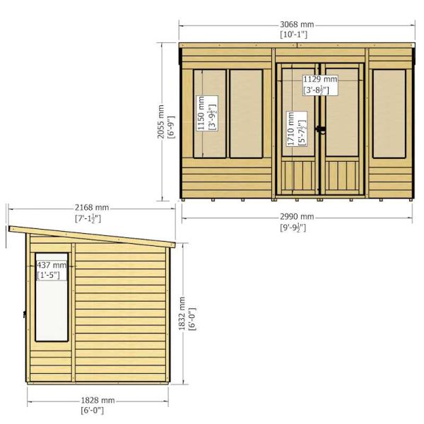 Shire Alora 10x6 Overlap Pent Summerhouse