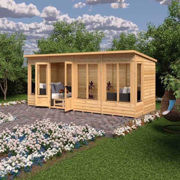 Shire Alora 16x6 Overlap Pent Summerhouse