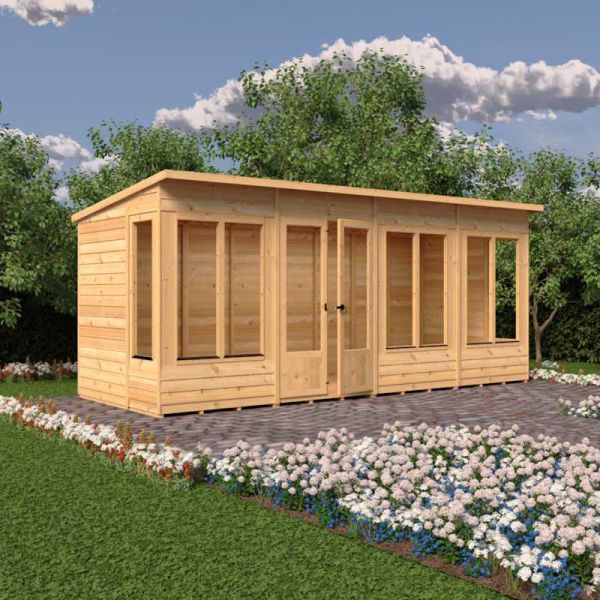 Shire Alora 16x6 Overlap Pent Summerhouse