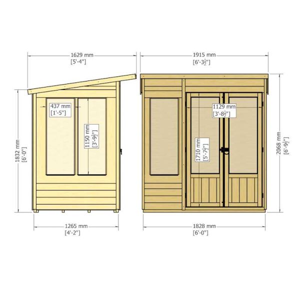 Shire Alora 6x4 Overlap Pent Summerhouse