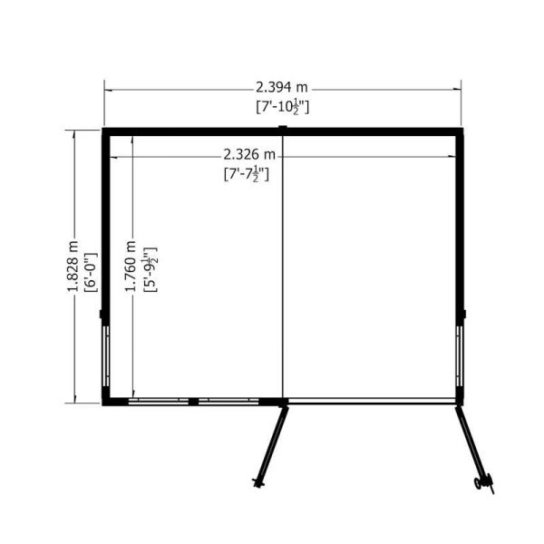 Shire Alora 8x6 Overlap Pent Summerhouse