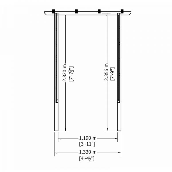 Shire Arch Trellis Pergola 4x3