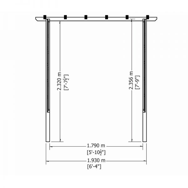 Shire Arch Trellis Pergola 6x3