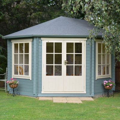 Shire Ardcastle Double Door 28mm Corner Log Cabin 10x10