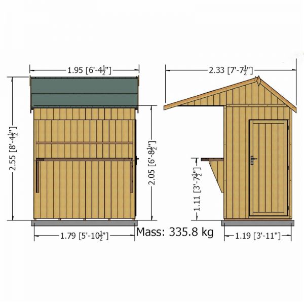 Shire Garden Bar Apex 6x4