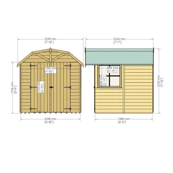 Shire Barn Shed 7x7