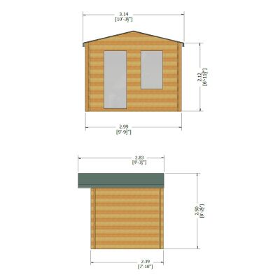 Shire Bucknells 28mm Log Cabin 10x8