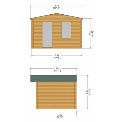 Shire Bucknells 28mm Log Cabin 12x10