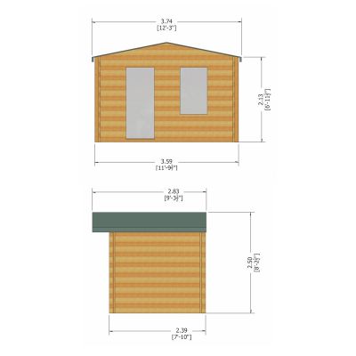 Shire Bucknells 28mm Log Cabin 12x8