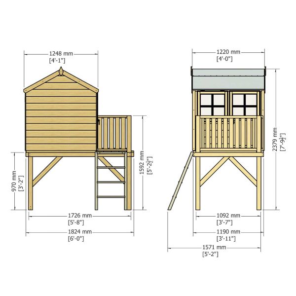 Shire Bunny Playhouse and Platform