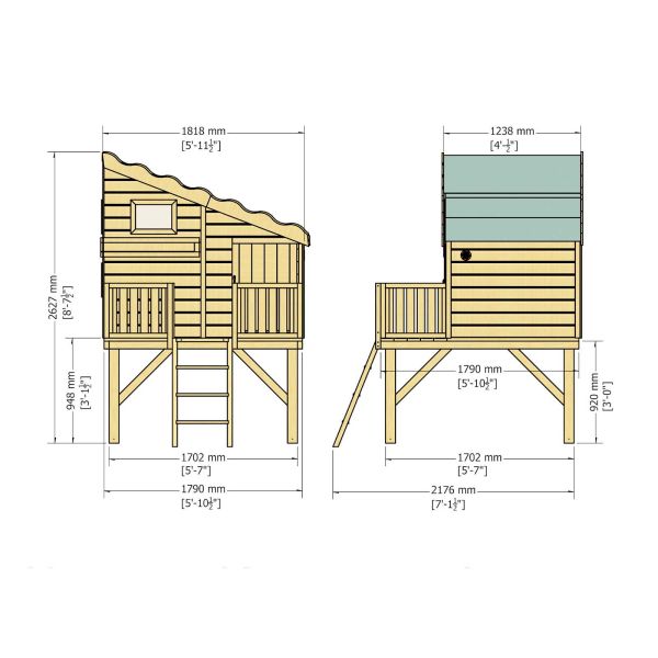 Shire Command Post Playhouse and Platform