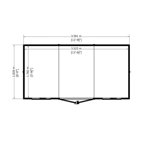 Shire Dahlia 12x6 Pent Summerhouse