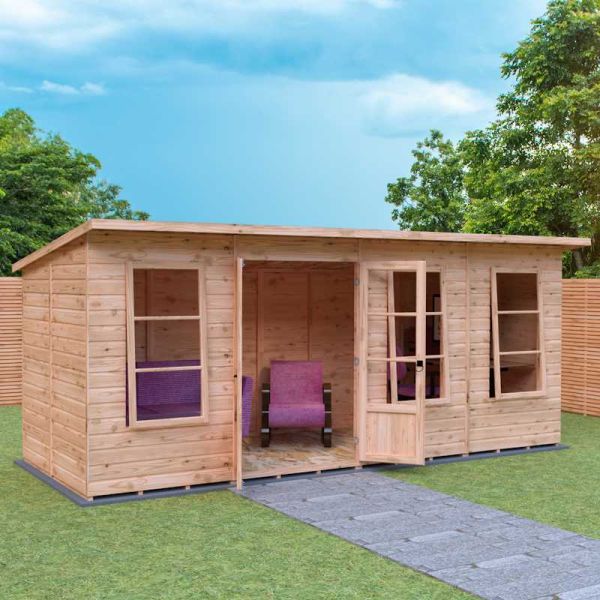 Shire Dahlia 16x6 Pent Summerhouse