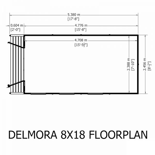 Shire Delmora Summerhouse with Verandah 8x18