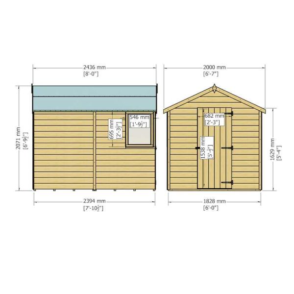 Shire Durham Shed 8x6