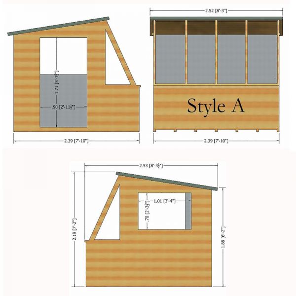 Shire Iceni Potting Shed 8x8 - Left Door (A)